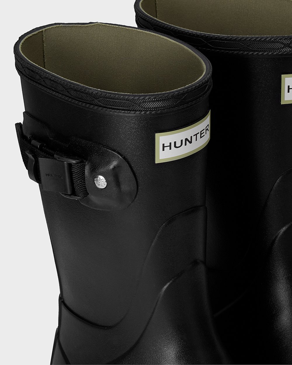 Galochas Curtas Hunter Feminina Pretas - Norris Field - 81YUBSCHL